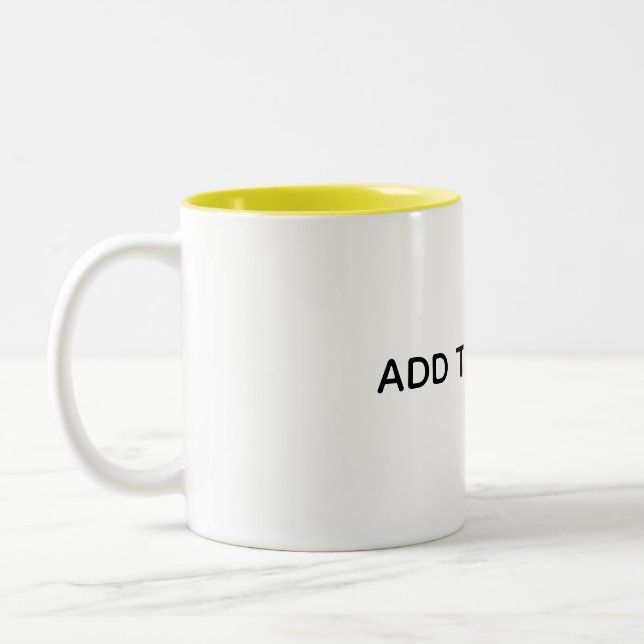 Create Your Own White  Two-Tone Coffee Mug (Left)