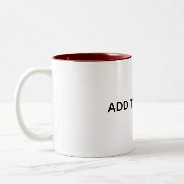 Create Your Own White  Two-Tone Coffee Mug (Left)
