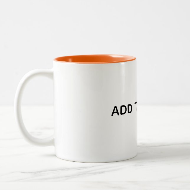 Create Your Own White  Two-Tone Coffee Mug (Left)