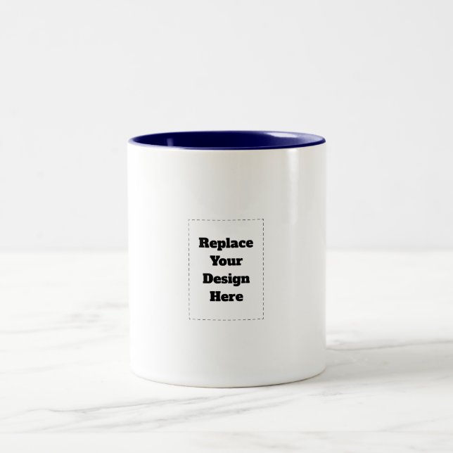Create Your Own white  Two-Tone Coffee Mug (Center)