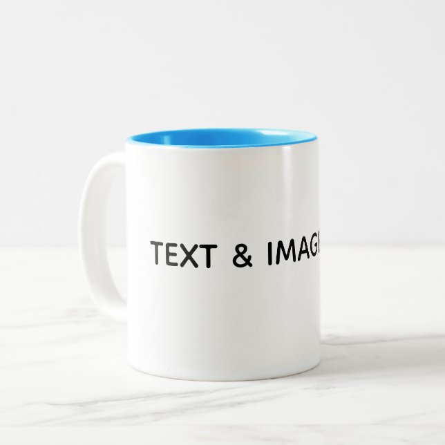 Create Your Own white Two-Tone Coffee Mug (Front Left)