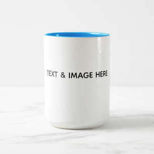Create Your Own white Two-Tone Coffee Mug
