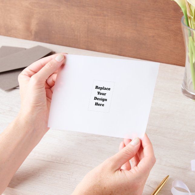 Create Your Own white  Vellum Invitations (Handheld)