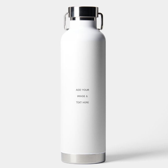 Create Your Own white  Water Bottle (Front)