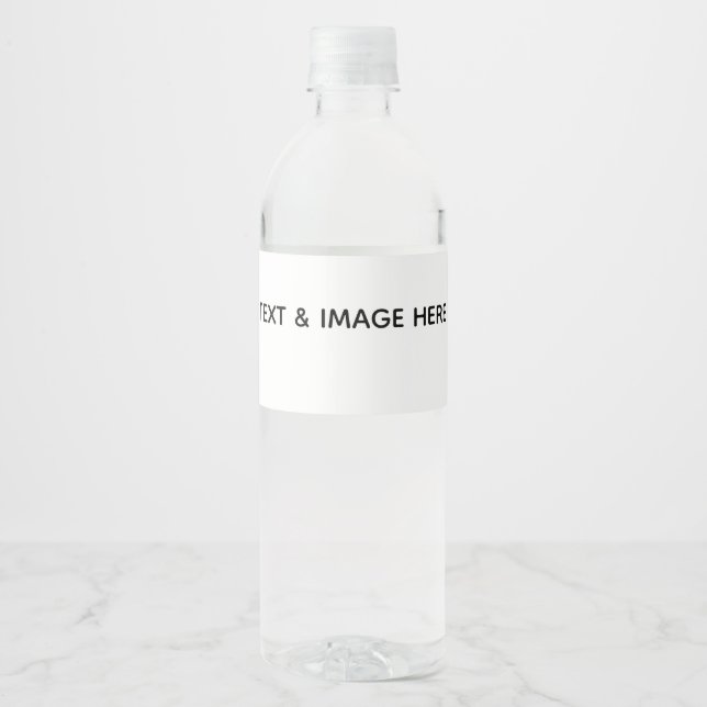 Create Your Own white Water Bottle Label (Front)