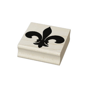 Create Your Own Wide Fleur De Lis Rubber Stamp