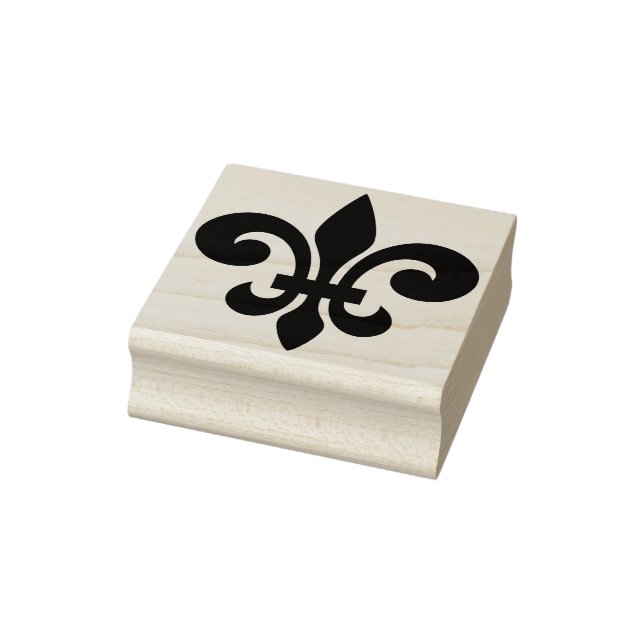 Create Your Own Wide Spear Fleur De Lis Rubber Stamp (Stamp)