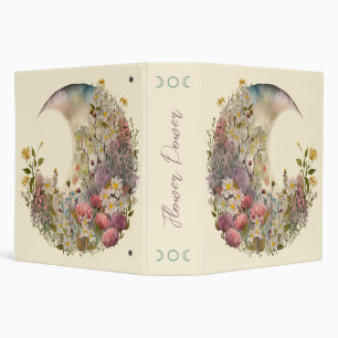 Create Your Own Wildflowers Floral Crescent Moon Binder