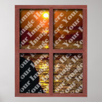 Create Your Own Window With Red Wooden Frame