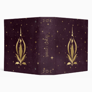 Create Your Own Wine & Gold Celestial Lotus Binder