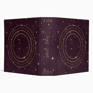 Create Your Own Wine & Gold Celestial Rings Binder