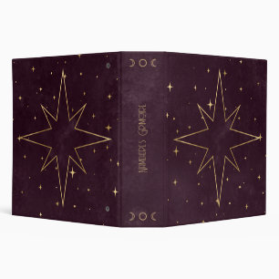 Create Your Own Wine & Gold Eight-Pointed Star Binder