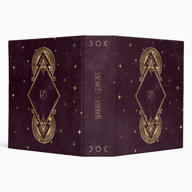 Create Your Own Wine & Gold Ornate Tribal Binder (Background)