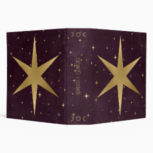 Create Your Own Wine & Gold Six-Pointed Star Binder