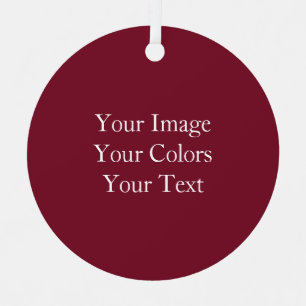 Create Your Own Wine Red Metal Ornament