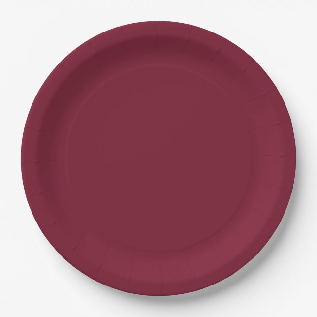 Create Your Own Wine Red Paper Plate (Front)