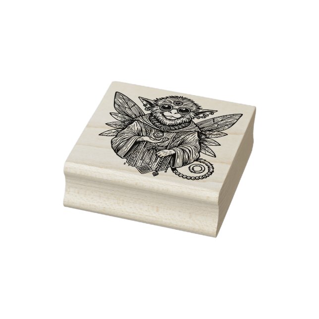 Create Your Own Winged Monkey Shaman Rubber Stamp (Stamp)