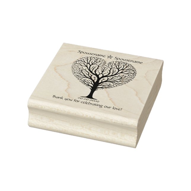 Create Your Own Winter Heart Tree Handfasting Rubber Stamp (Stamp)