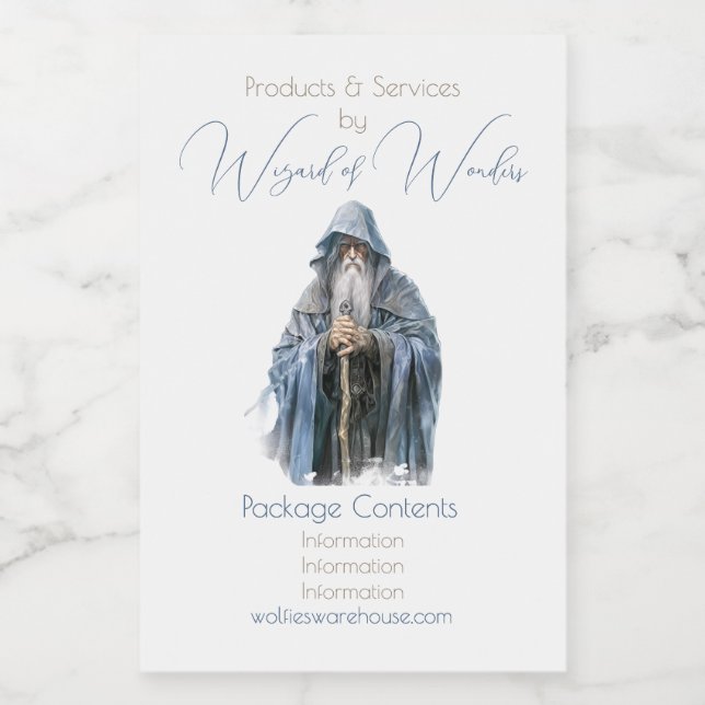 Create Your Own Wise Old Wizard Apothecary Food Label (Single Label)