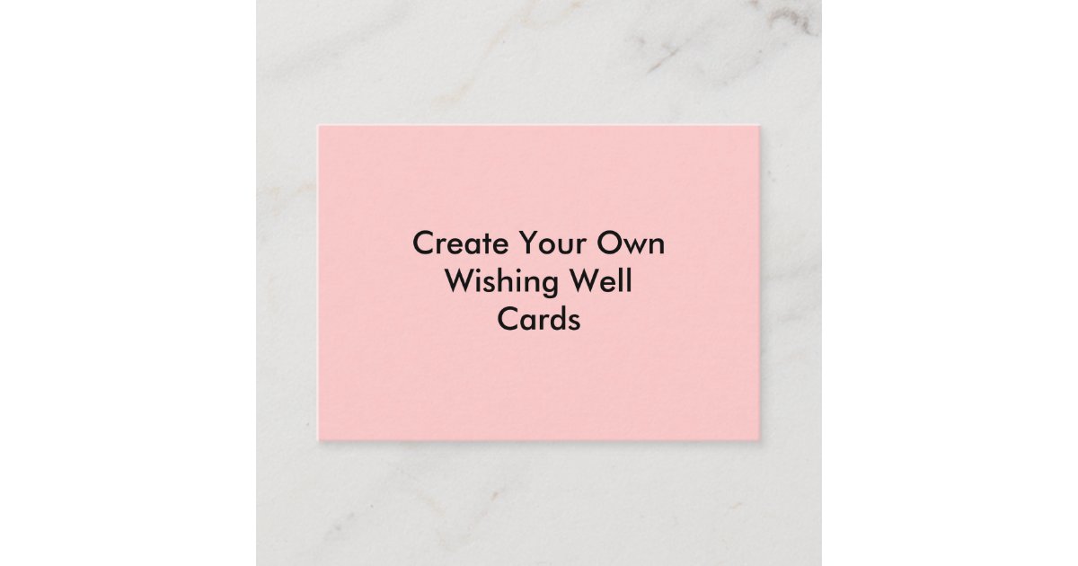 Create Your Own Wishing Well Cards Pink | Zazzle