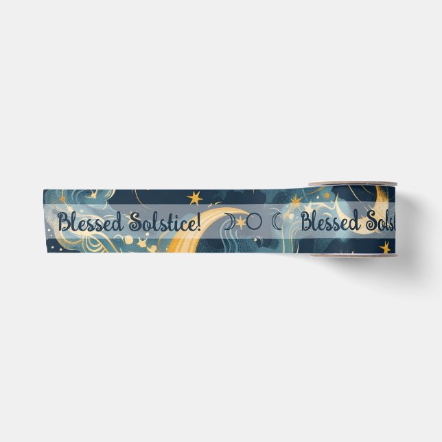 Create Your Own Wistful Sun & Moon Celestial Satin Ribbon (Front)