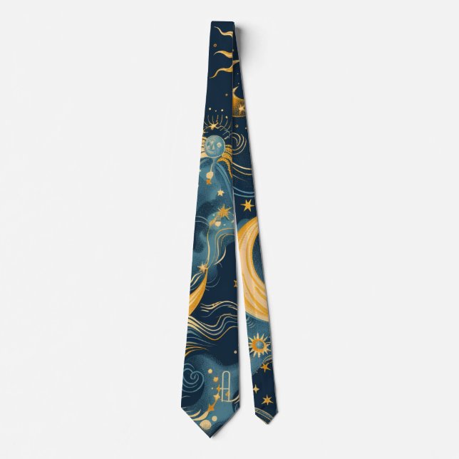Create Your Own Wistful Sun & Moon Celestial  Tie (Front)