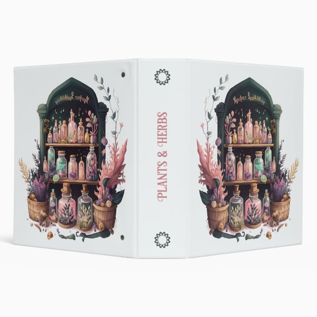 Create Your Own Witch's Herbs Apothecary Binder (Background)
