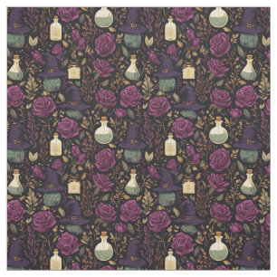 Create Your Own Witchy Magenta Roses Fabric