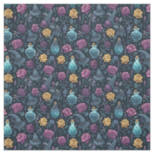 Create Your Own Witchy Yellow Pink Purple Roses Fabric