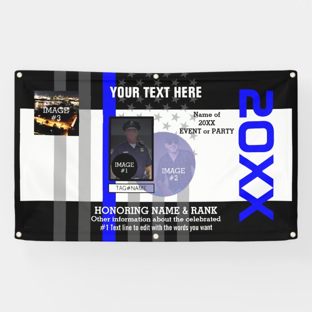 Create Your Own with 3 images and 7 lines of text Banner (Horizontal)