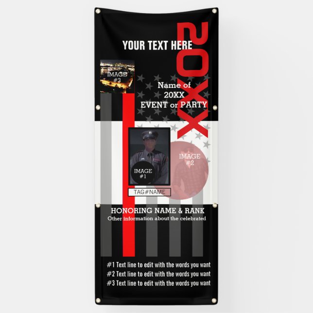 Create Your Own with 3 images and 9 lines of text Banner (Vertical)