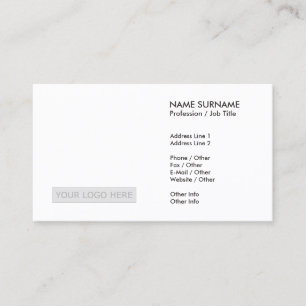 Create Your Own With Your Logo Modern Simple Business Card