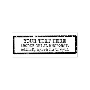 Create your own words / text black rubber stamp