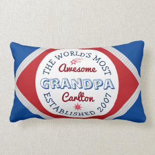 Create Your Own World’s Most Awesome Grandpa Log Lumbar Pillow