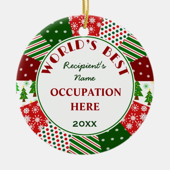 Create Your Own World's Best Ceramic Ornament (Front)