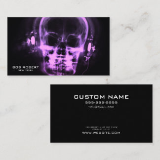 Create Your Own X-Ray Skeleton in Headphones Business Card