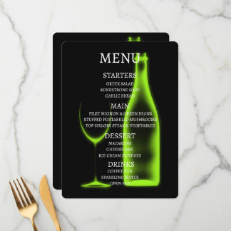 Create Your Own X-Ray Wine Glass & Bottle Menu