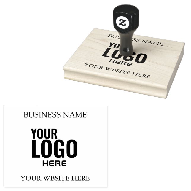 create your own XL Large Business Logo Custom Rubber Stamp (Stamped)