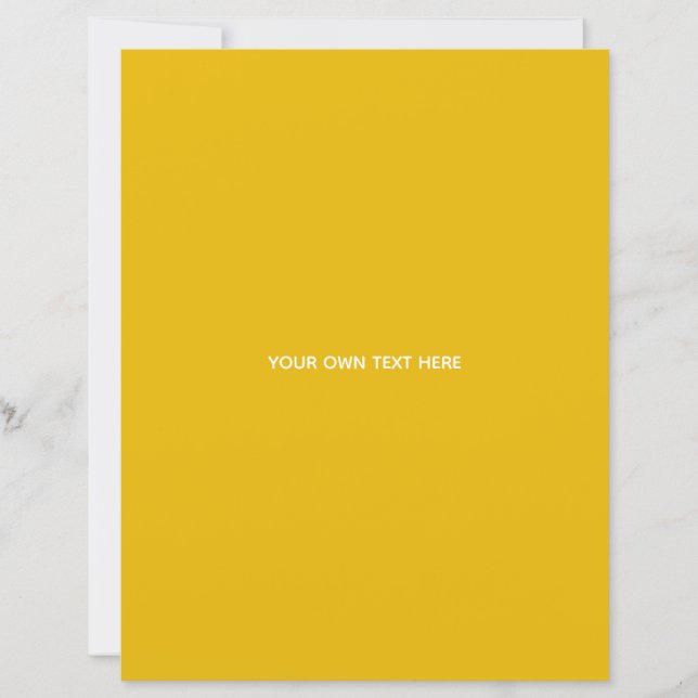 Create Your Own Yellow Custom Design (Front)