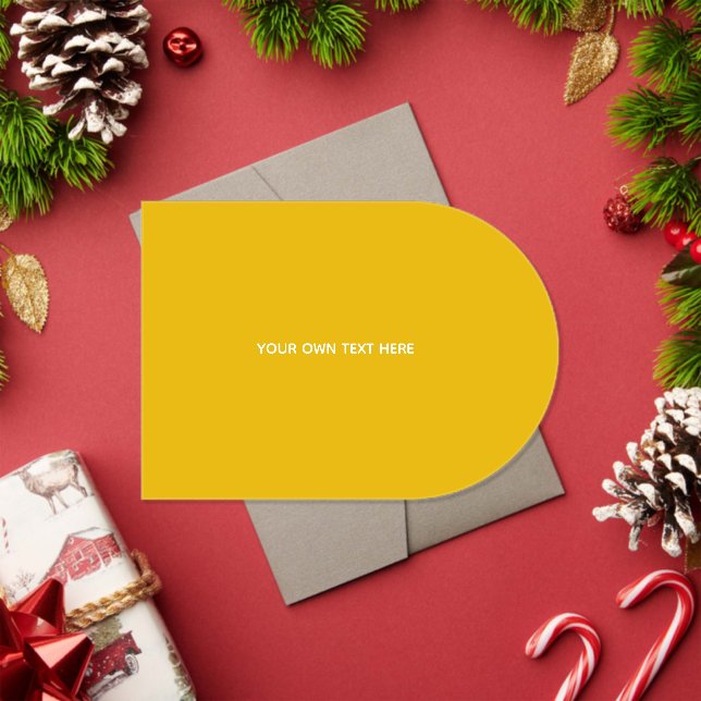 Create Your Own Yellow Custom Design Acrylic Invitations (Insitu (Holiday))