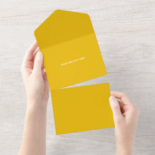 Create Your Own Yellow Custom Design All In One Invitation