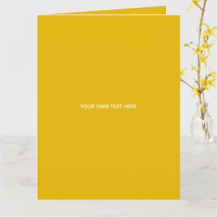 Create Your Own Yellow Custom Design Card