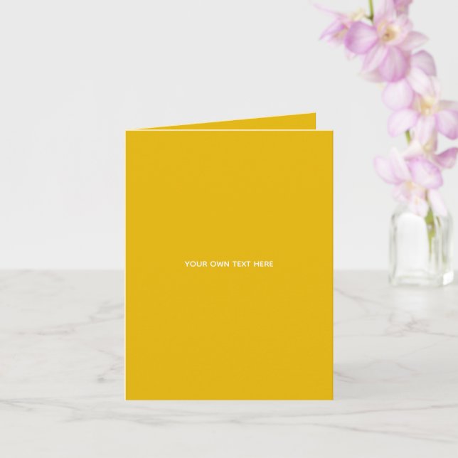 Create Your Own Yellow Custom Design Card (Orchid)