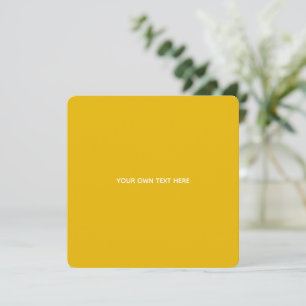 Create Your Own Yellow Custom Design Card