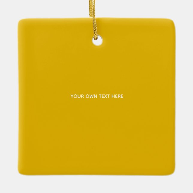 Create Your Own Yellow Custom Design Ceramic Ornament (Front)