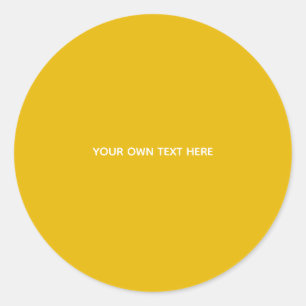 Create Your Own Yellow Custom Design Classic Round Sticker
