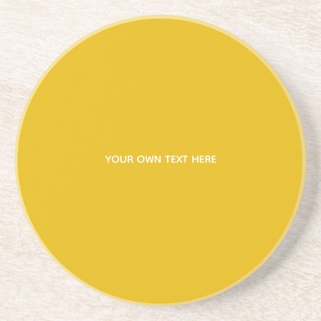 Create Your Own Yellow Custom Design Coaster (Front)