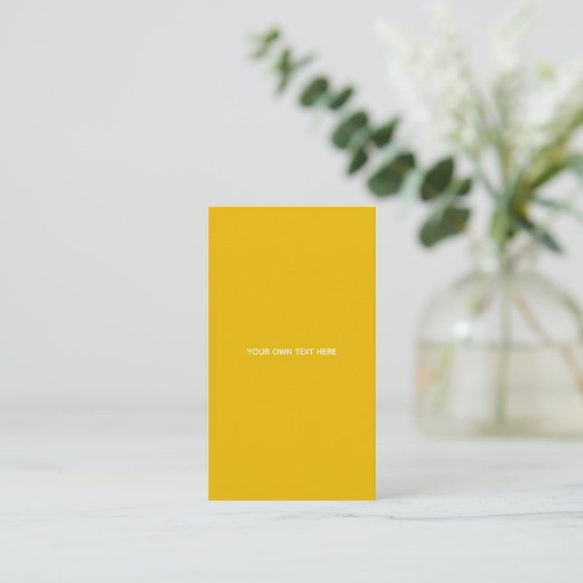 Create Your Own Yellow Custom Design Enclosure Card (Standing Front)