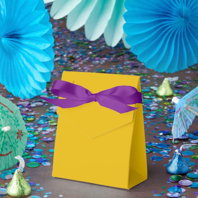 Create Your Own Yellow Custom Design Favor Box (Party)