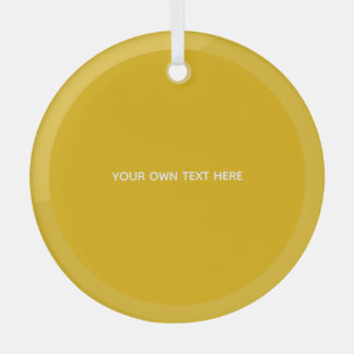Create Your Own Yellow Custom Design Glass Ornament
